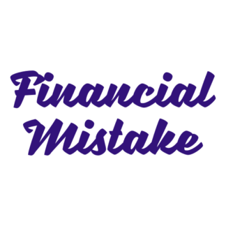 Financial Mistake Decal (Purple)